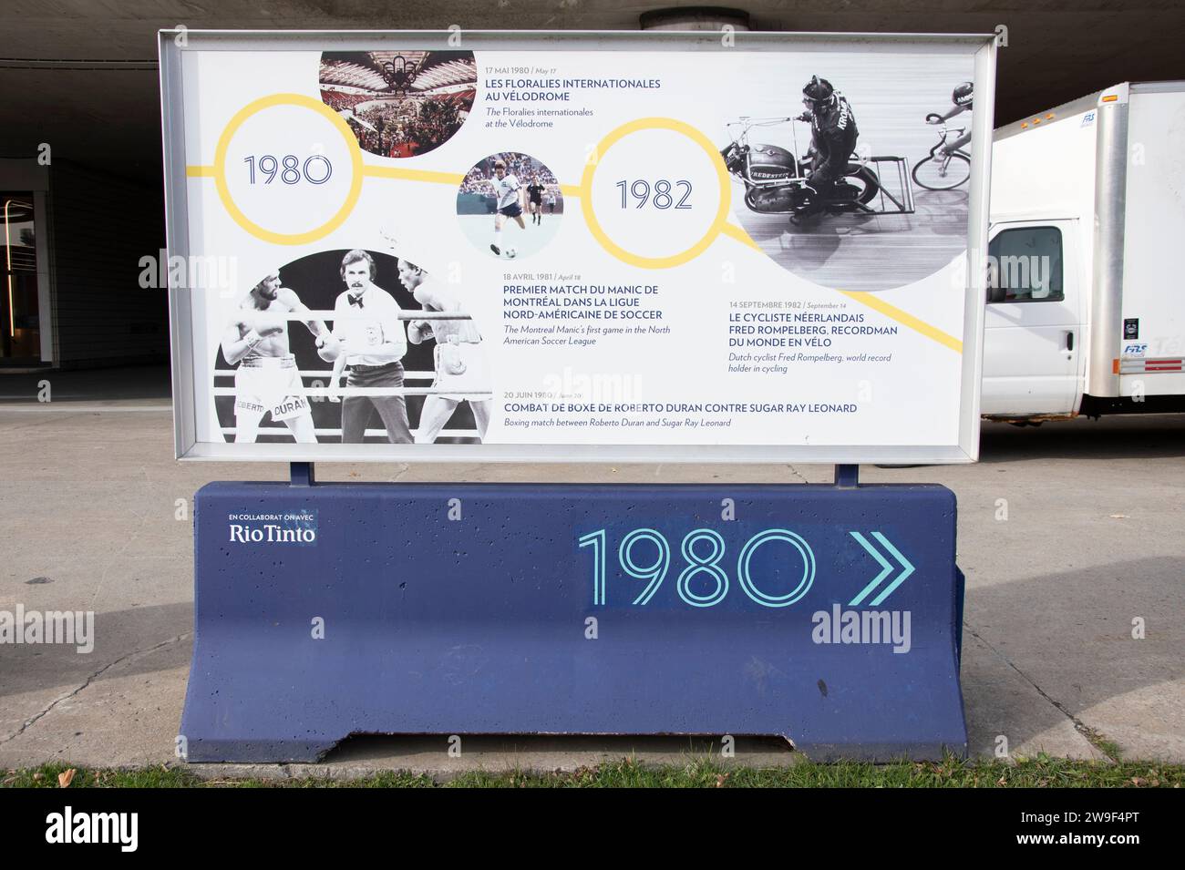 1980 - 1982 Storia dello Stadio Olimpico a Montreal, Quebec, Canada Foto Stock