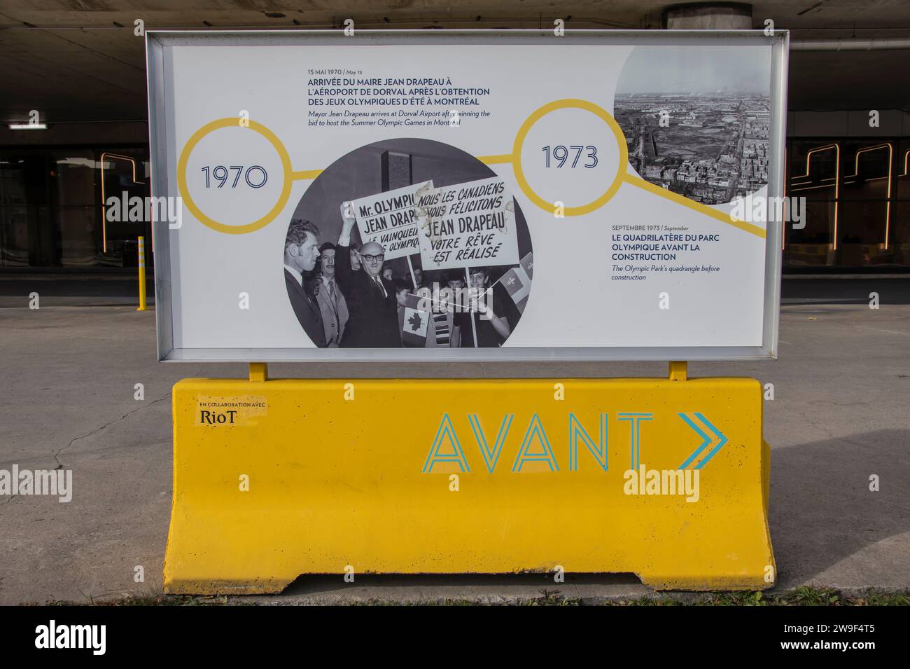 1970 - 1973 Storia dello Stadio Olimpico a Montreal, Quebec, Canada Foto Stock