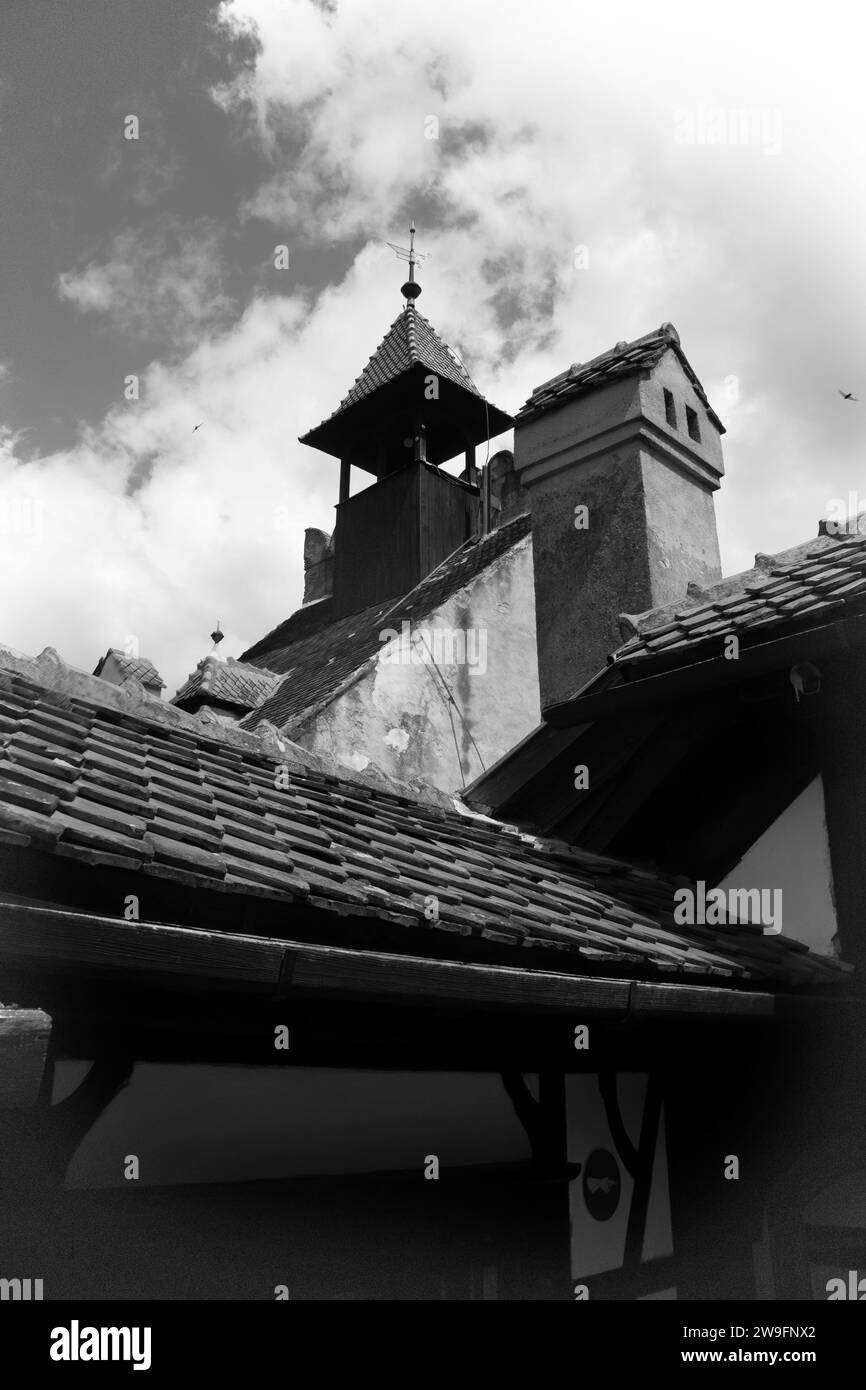 Castello di Bran (a volte chiamato Dracula), al confine con la Transilvania, Romania Foto Stock