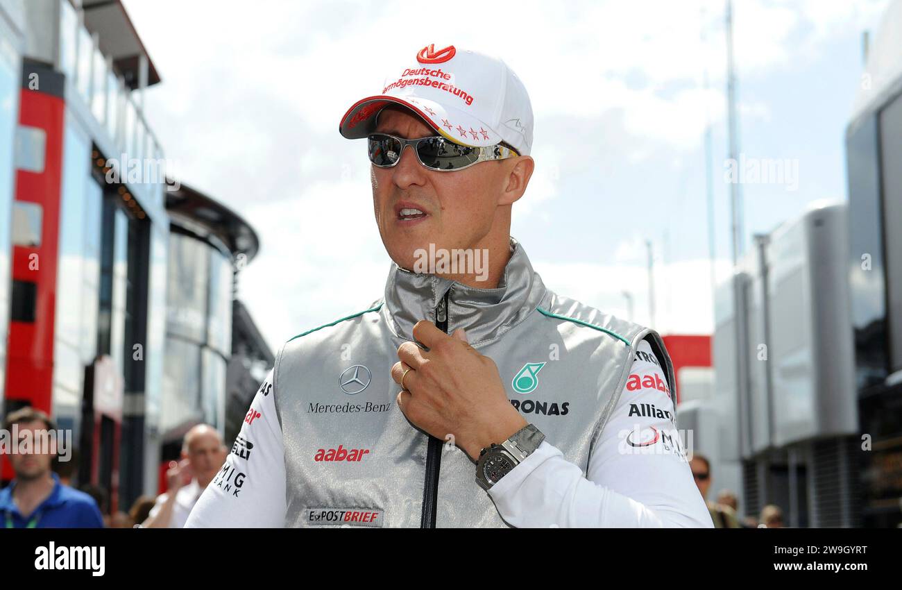 Hockenheim, Deutschland. 13 settembre 2012. Firo Formula 1, Motorsport, 22 luglio 2012 Formula 1, Form 1 Grand Prix SANTANDER della Germania, Hockenheimring 2012, gara Michael Schumacher, GER, Mercedes AMG Petronas F1 Team, Portrait Credit: dpa/Alamy Live News Foto Stock