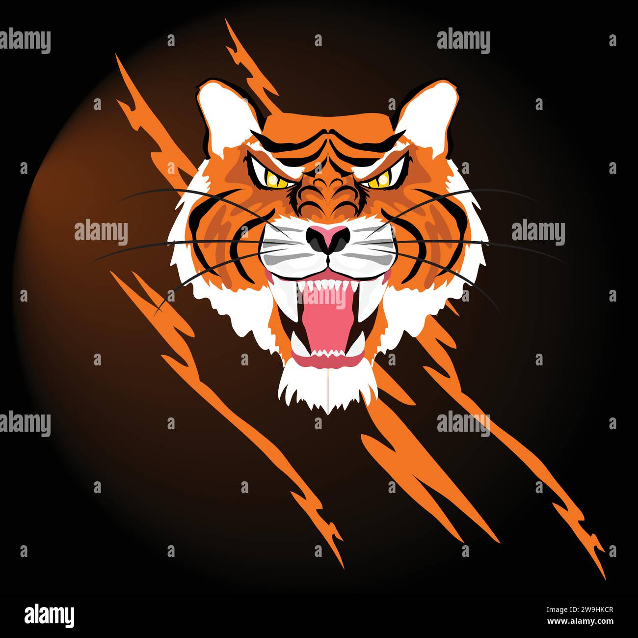 Tiger faccia illustrazione Illustrazione Vettoriale