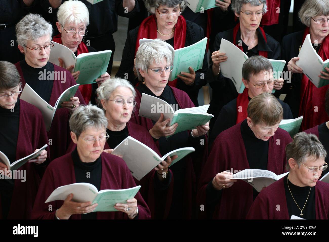 Coro in una chiesa in Danimarca Allerød nel 2006 Foto Stock