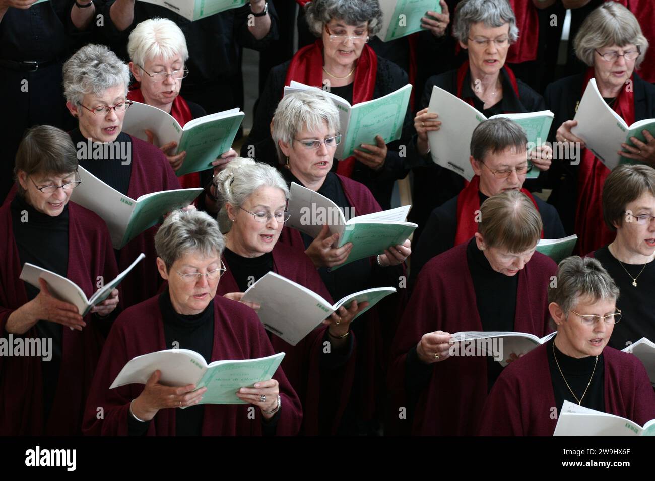 Coro in una chiesa in Danimarca Allerød nel 2006 Foto Stock