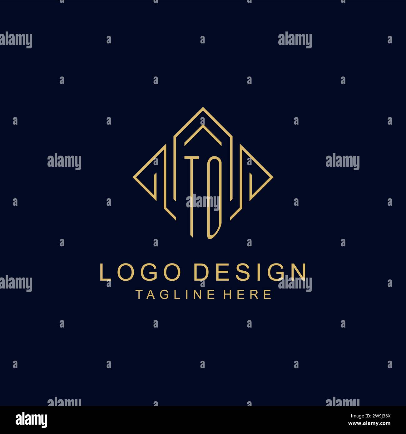 DAL logo iniziale AL monogramma con grafica vettoriale del design in stile rombo Illustrazione Vettoriale