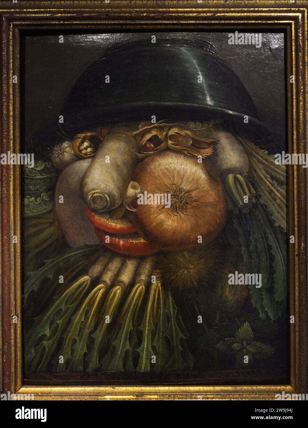 Giuseppe Arcimboldo (1530-1593). Pittore italiano. Il giardiniere, 1590. Olio sul pannello, 35 x 24 cm. Museo Civico Ala Ponzone. Cremona. Lombardia. Italia. Foto Stock