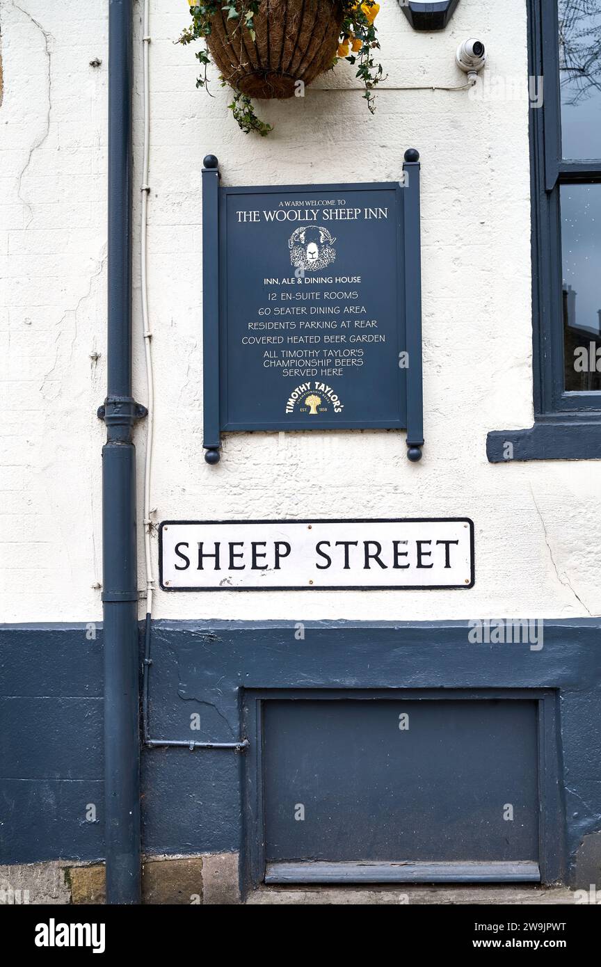 Il Woolly Sheep Inn su Sheep Street, Skipton Foto Stock