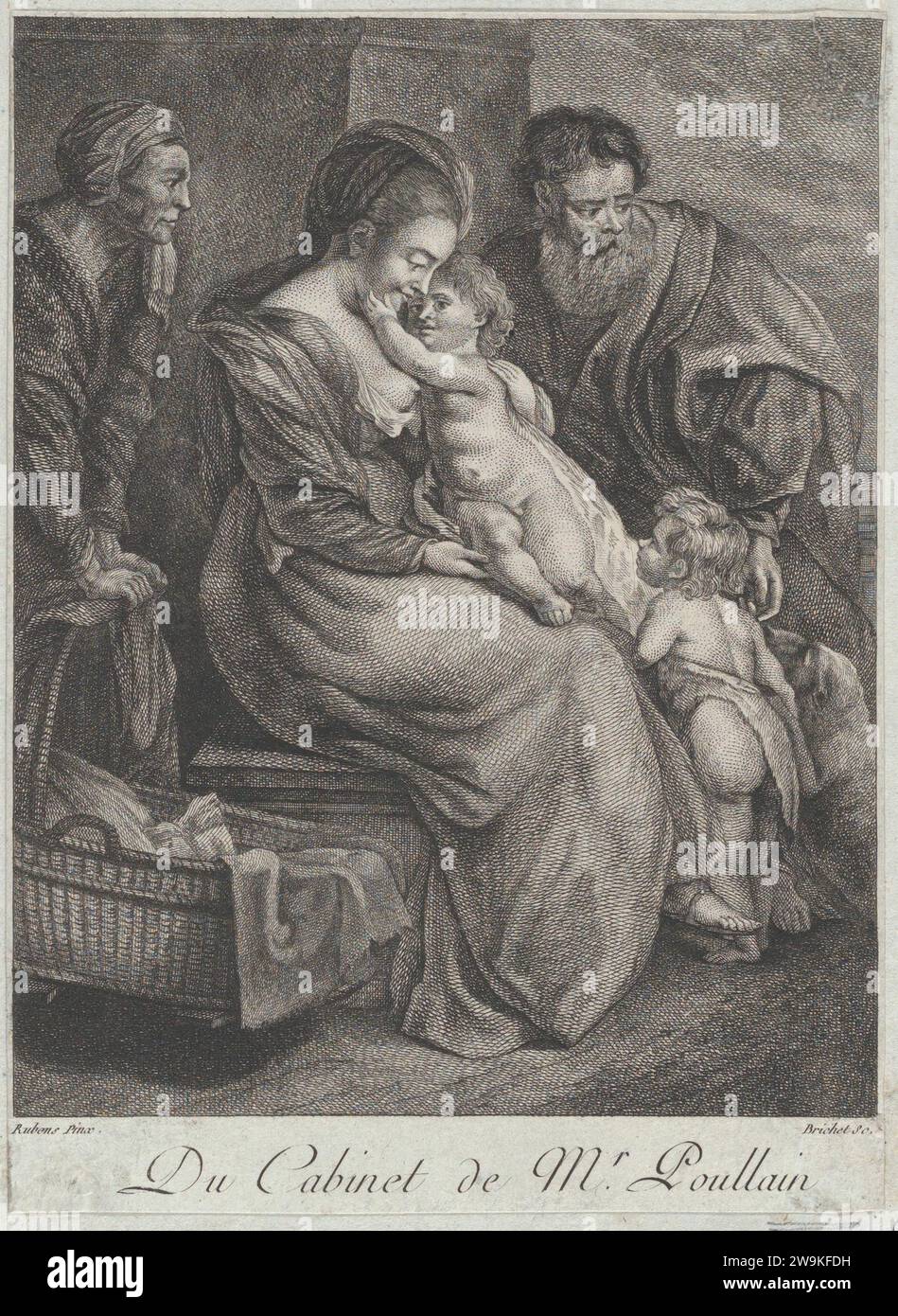 La Sacra famiglia con Santa Elisabetta e San Giovanni Battista 1951 di Peter Paul Rubens Foto Stock