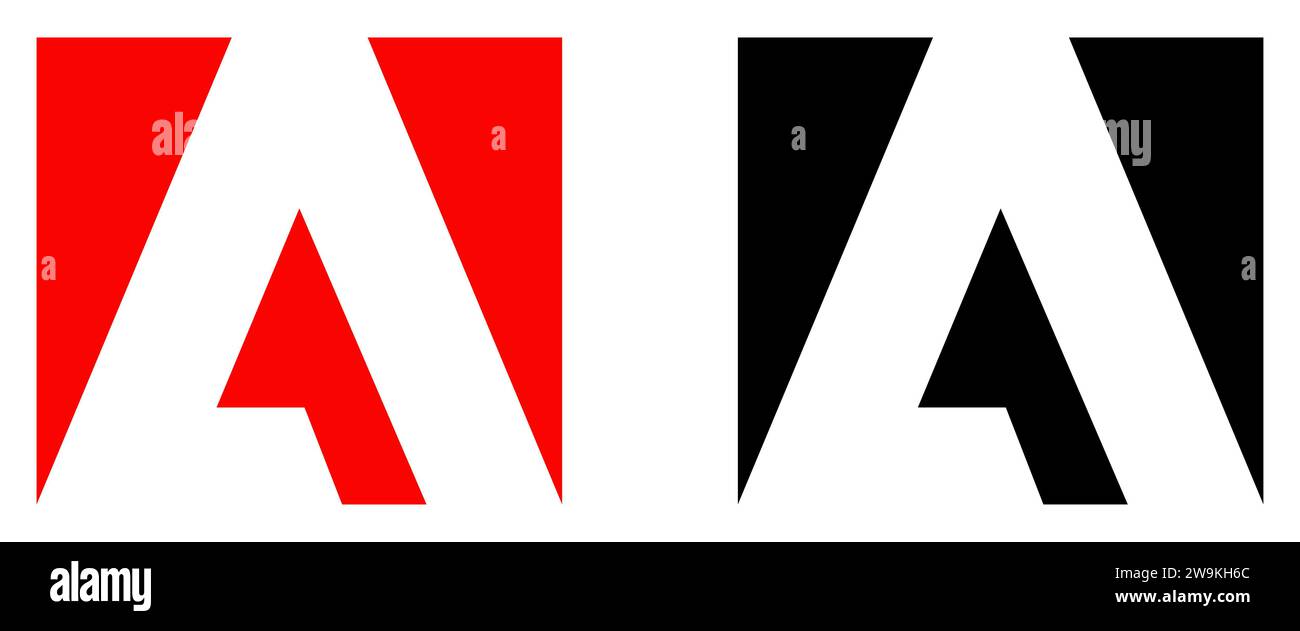 Set di logo Adobe. Illustrazione editoriale Illustrazione Vettoriale