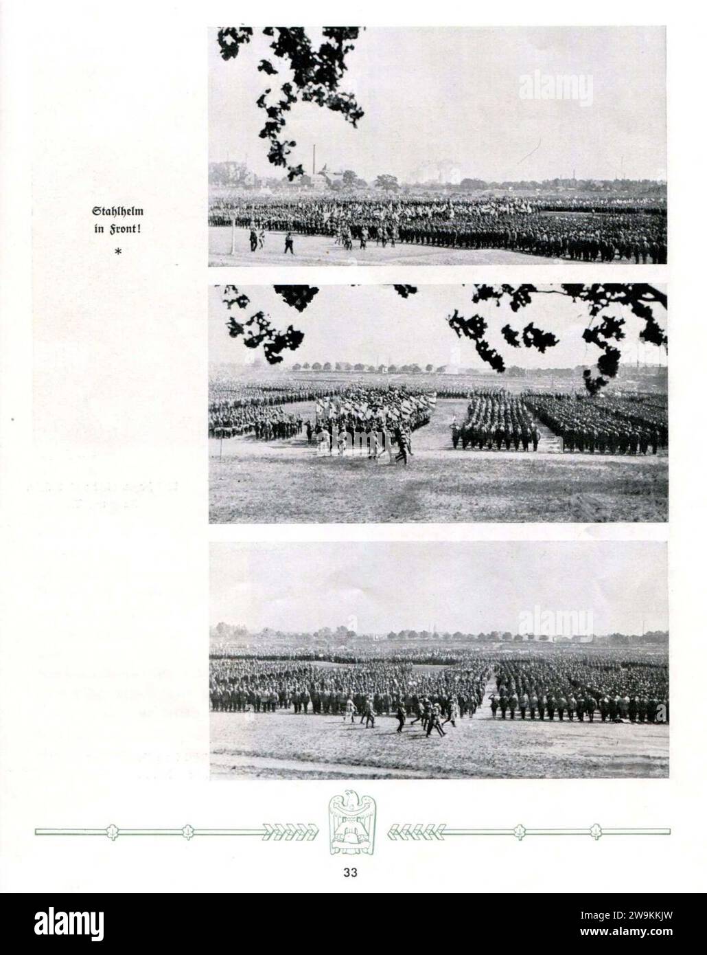ZIEL ERKANNT! 12) Reichs-Frontsoldatentag des Stahlhelm B.d.F. Breslau 30 31 mai 1931 33 Propaganda Erinnerungsschrift (Commemorative Rally Book of Stahlhelmbund, organizzazione paramilitare di destra tedesca 1918–1935) No known copyri. Foto Stock
