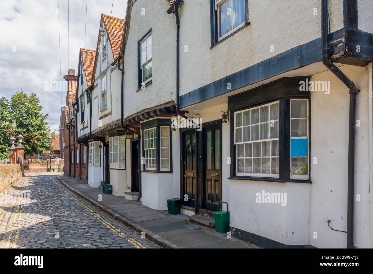 Houses on Parsons Fee, Old Aylesbury, Buckinghamshire, Inghilterra, Regno Unito Foto Stock