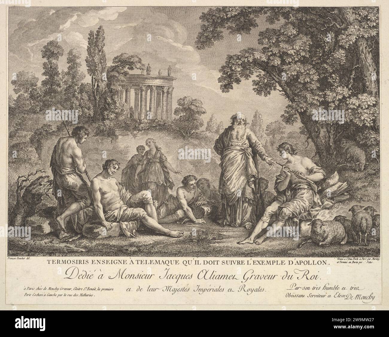 Termosiris insegnare a Telemaco a seguire l'esempio di Apollo 1953 di Pietro Antonio Martini Foto Stock