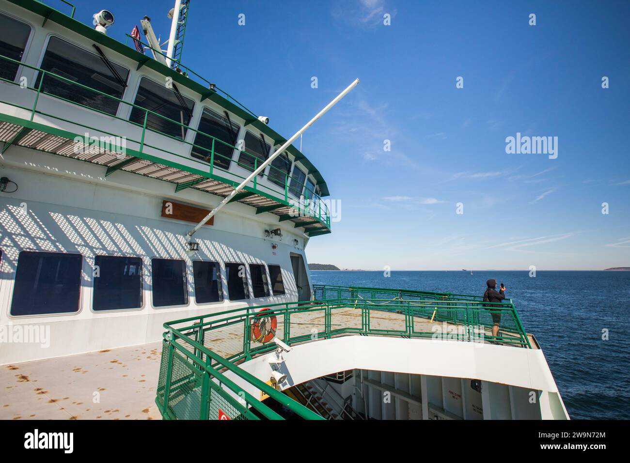 Traghetto Salish che attraversa Fort Casey a Port Townsend Foto Stock