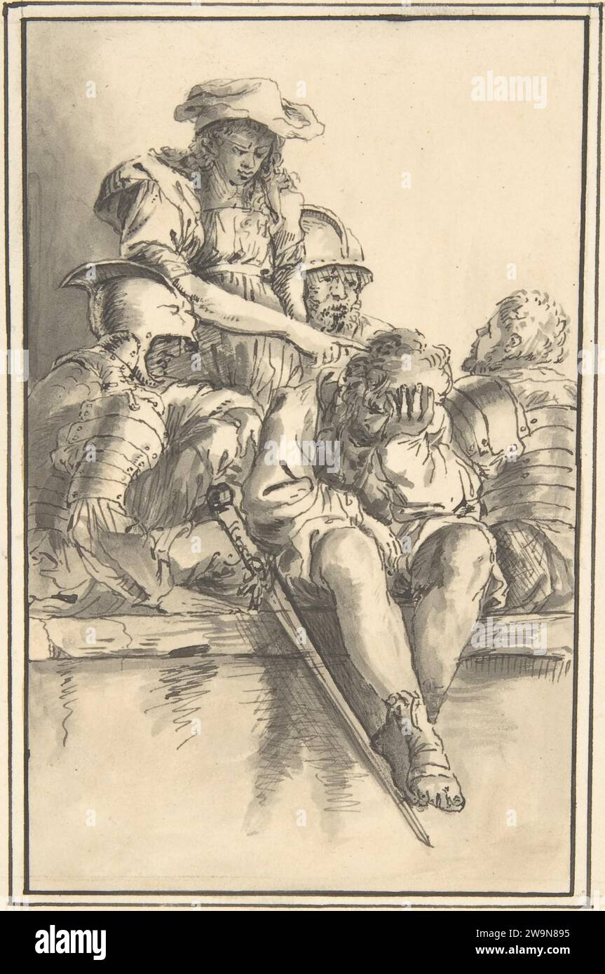 Scena con Banditti 1963 di Anonymous, British, fine XVIII secolo Foto Stock