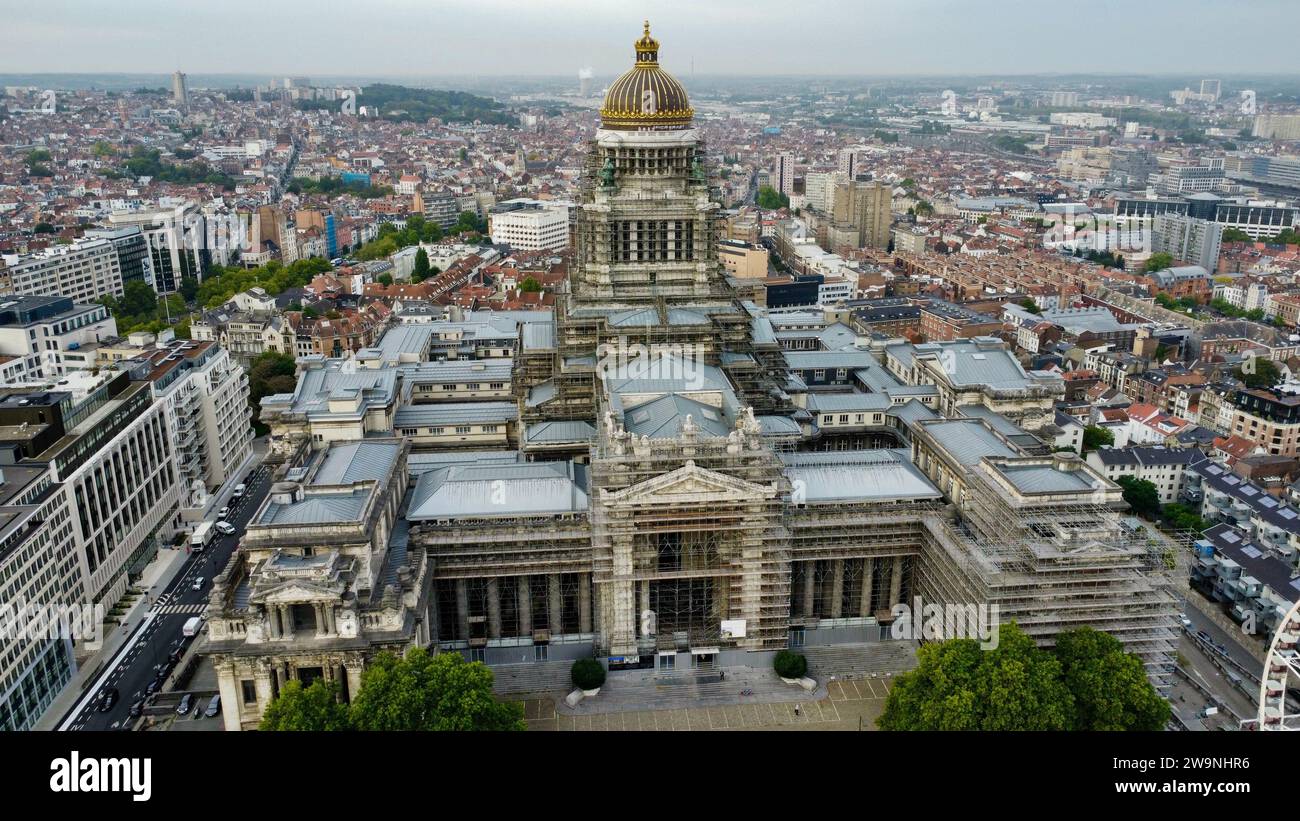 Drone foto Palazzo della giustizia Bruxelles Belgio Europa Foto Stock