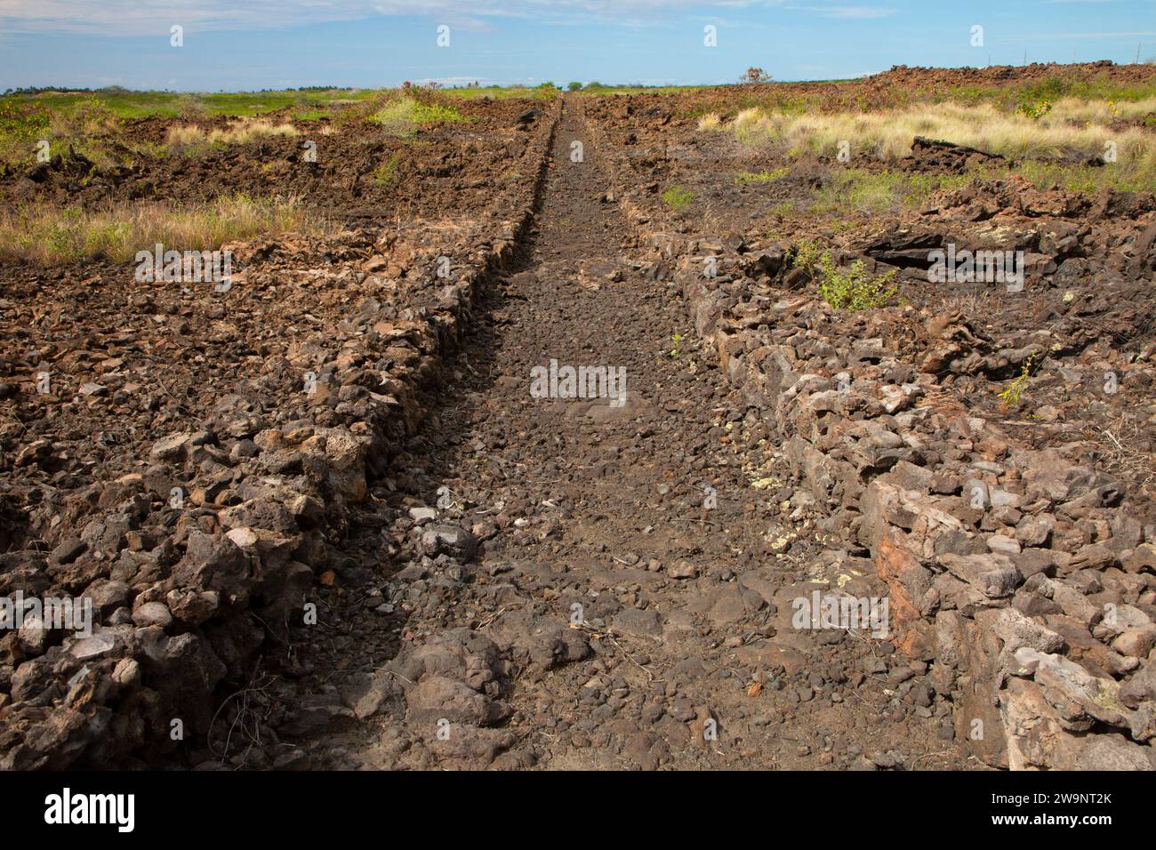 Sentiero storico nazionale di ala Kahakai, parco storico nazionale di Kaloko-Honokohau, Hawaii Foto Stock