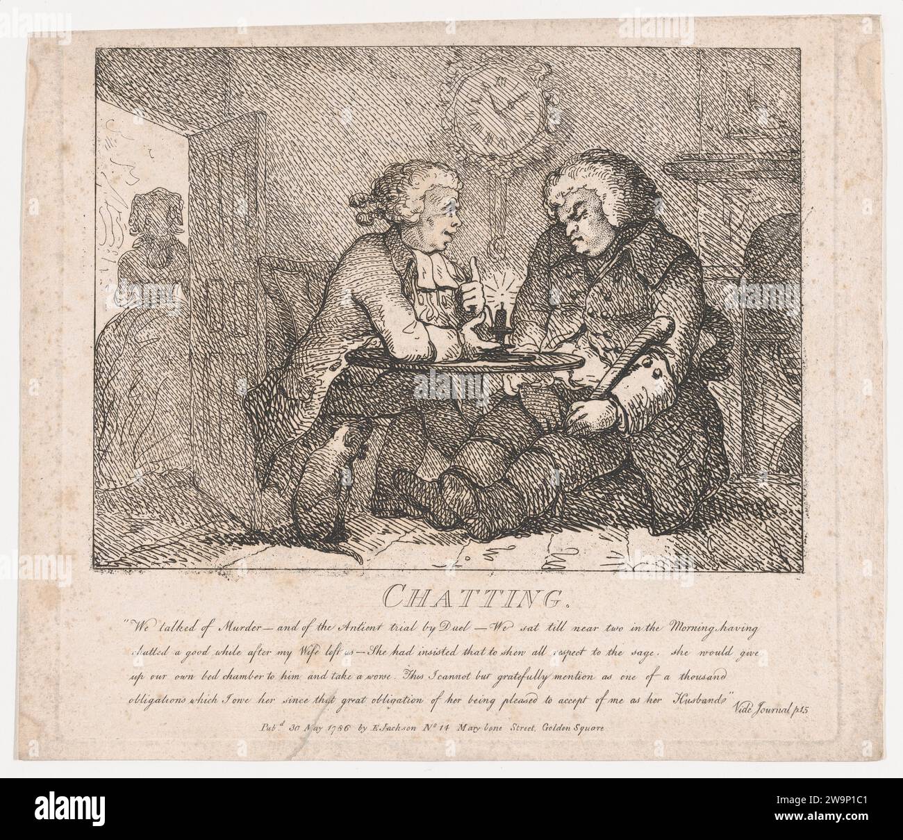 Chatting (pittoresche bellezze di Boswell, Part the First) 1917 di Samuel Collings Foto Stock