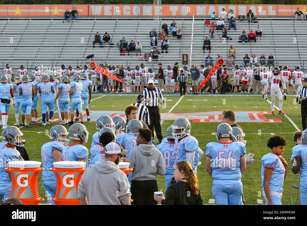 Partita di football della High School a Falls Church Virginia Foto Stock
