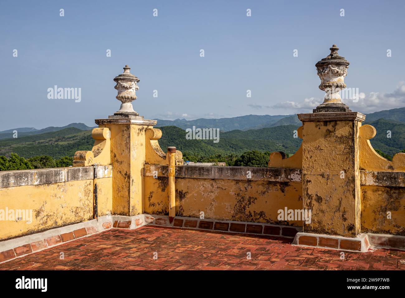 Cuba, Trinidad, dettaglio del campanile Foto Stock