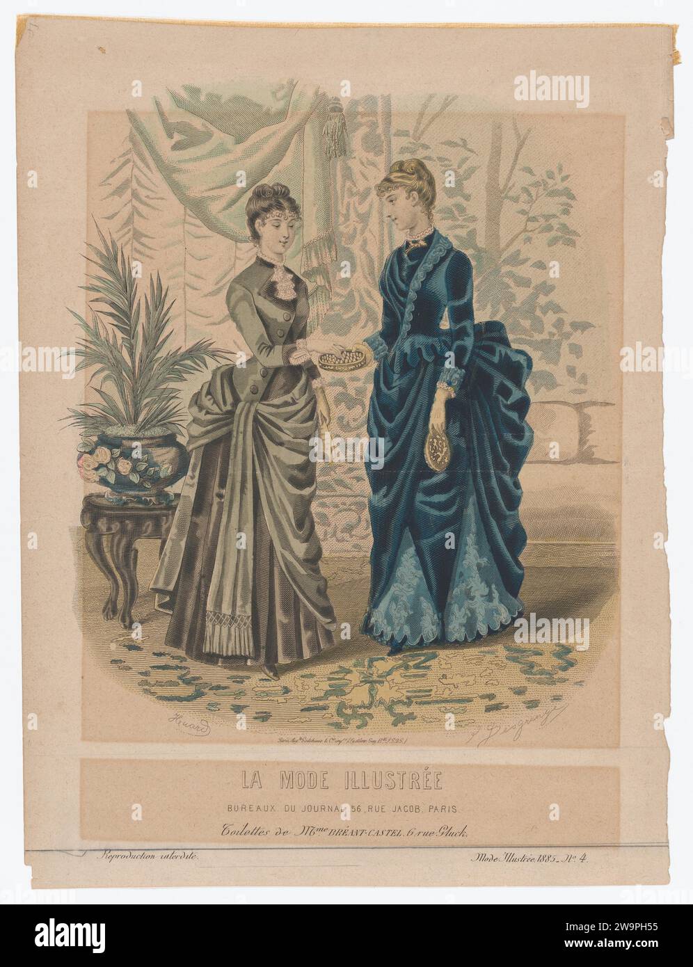 Toilettes de Mme Breant-Castel, from la Mode Illustree, 1855, No. 4 2012 by Isabelle Desgrange Foto Stock