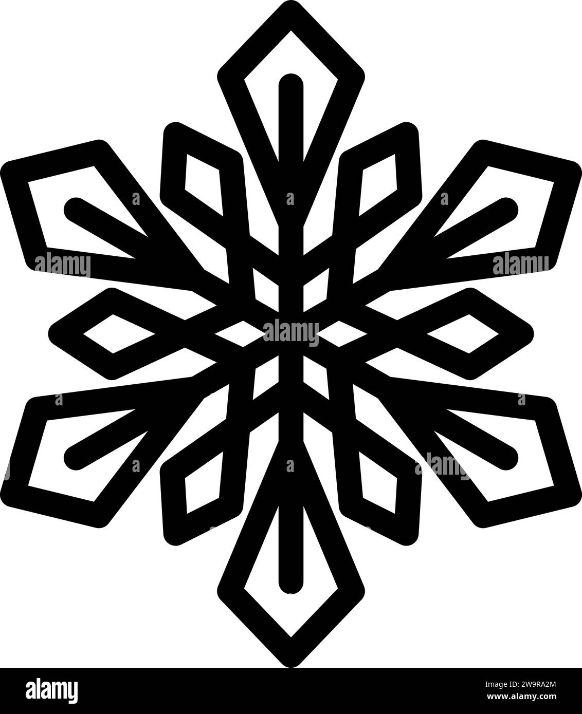 Caduta di neve, inverno, icona fiocco di neve, set di icone, vettore, illustrazione, modello, risorsa grafica di progettazione Illustrazione Vettoriale