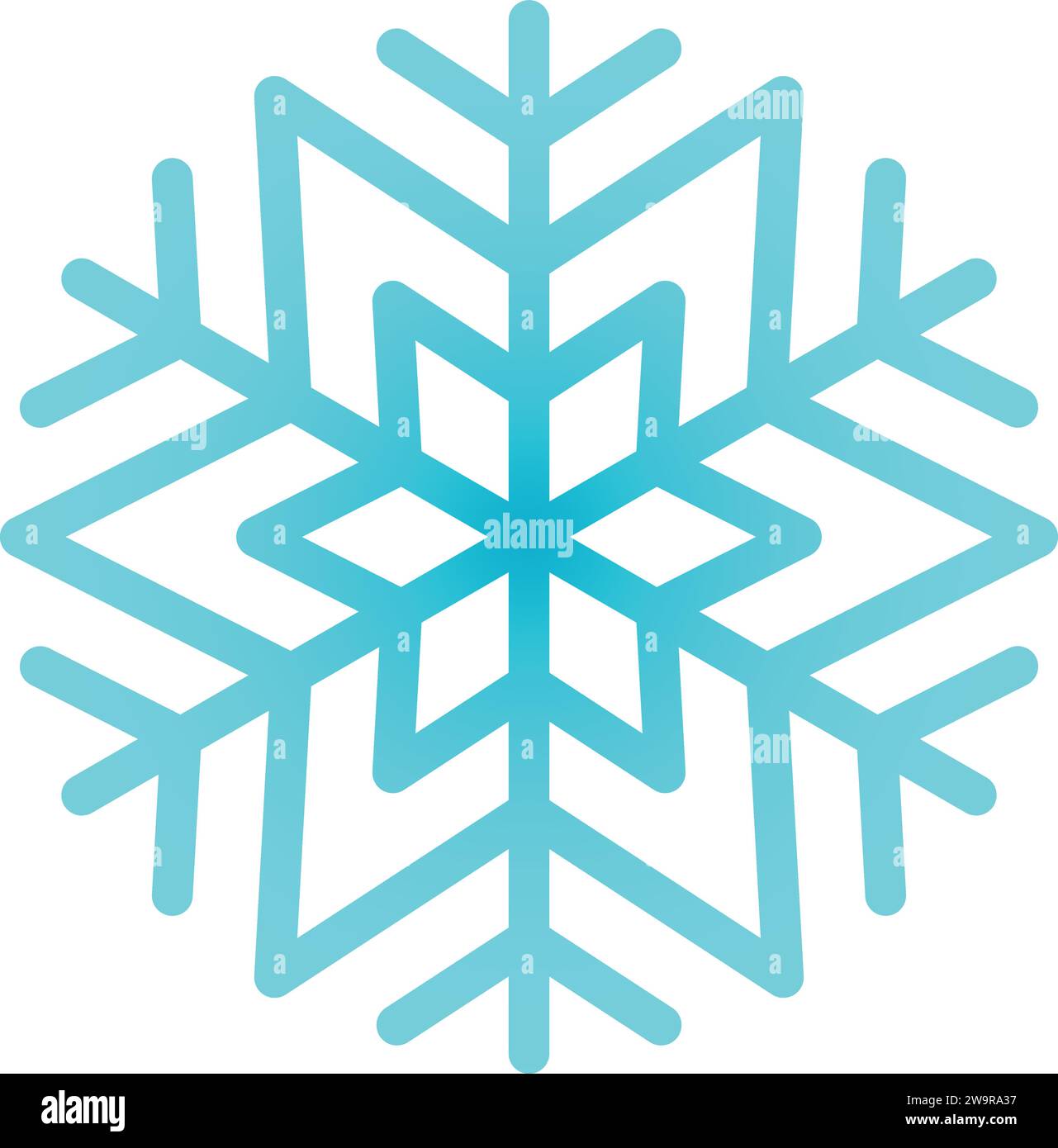 Caduta di neve, inverno, icona fiocco di neve, set di icone, vettore, illustrazione, modello, risorsa grafica di progettazione Illustrazione Vettoriale