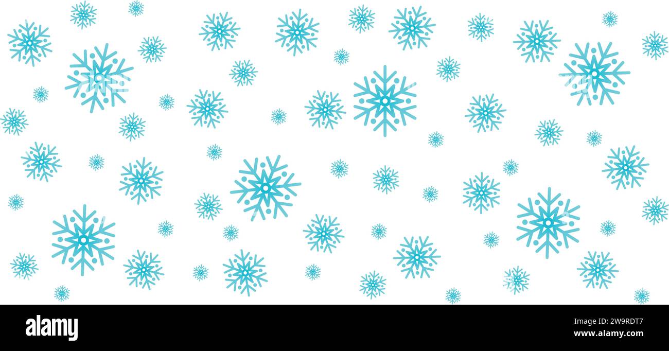 Caduta di neve, inverno, icona fiocco di neve, set di icone, vettore, illustrazione, modello, risorsa grafica di progettazione Illustrazione Vettoriale