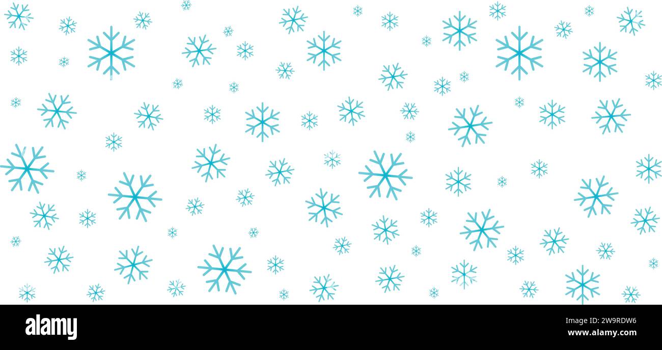 Caduta di neve, inverno, icona fiocco di neve, set di icone, vettore, illustrazione, modello, risorsa grafica di progettazione Illustrazione Vettoriale