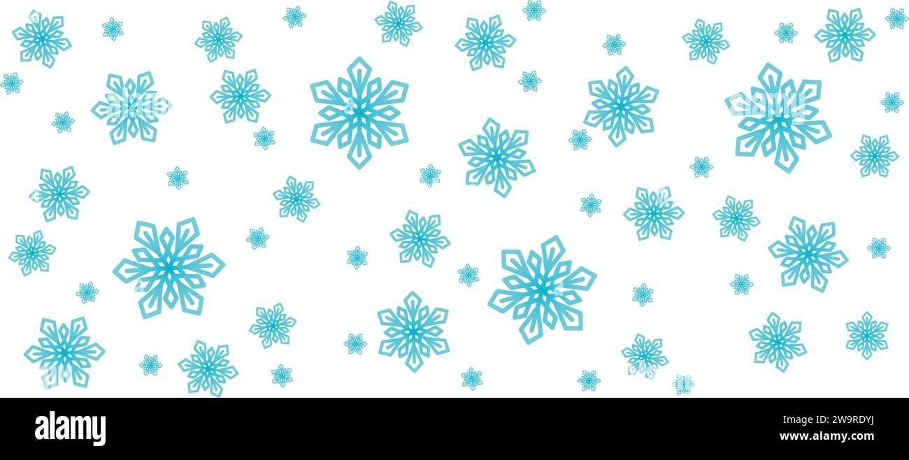 Caduta di neve, inverno, icona fiocco di neve, set di icone, vettore, illustrazione, modello, risorsa grafica di progettazione Illustrazione Vettoriale