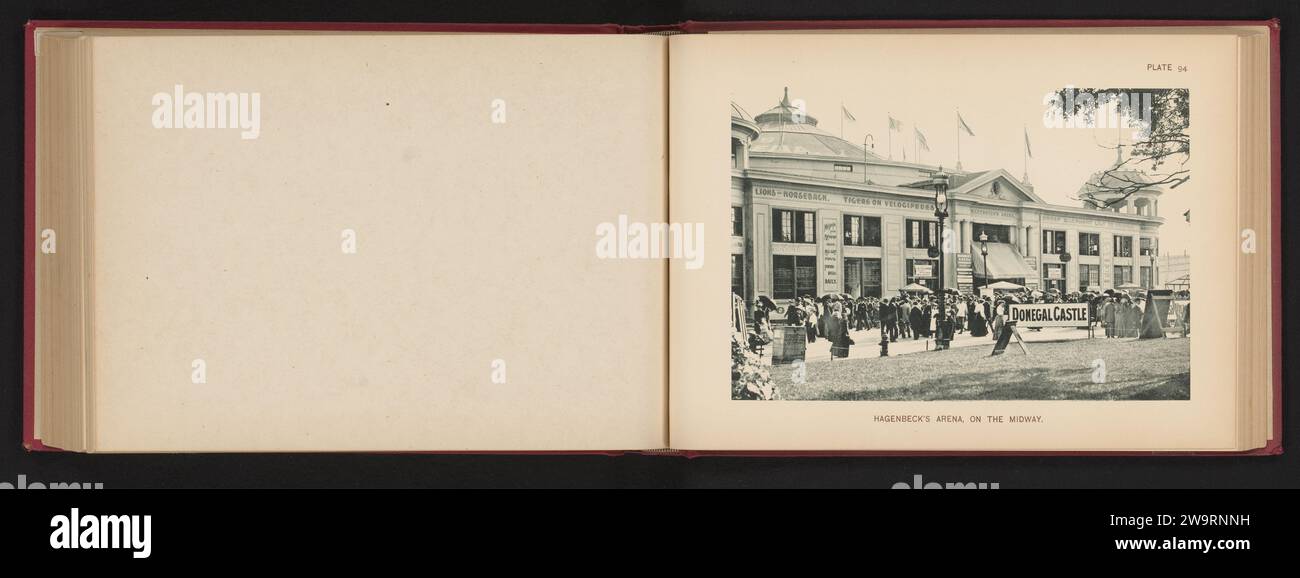 Veduta dello Zoo di Gottfried Hagenbeck durante l'esposizione Colombiana mondiale di Chicago nel 1893, Charles Dudley Arnold, 1893 stampa fotomeccanica Chicago paper collotype World Fair, mostra mondiale. zoo (come luogo di svago) di Chicago Foto Stock