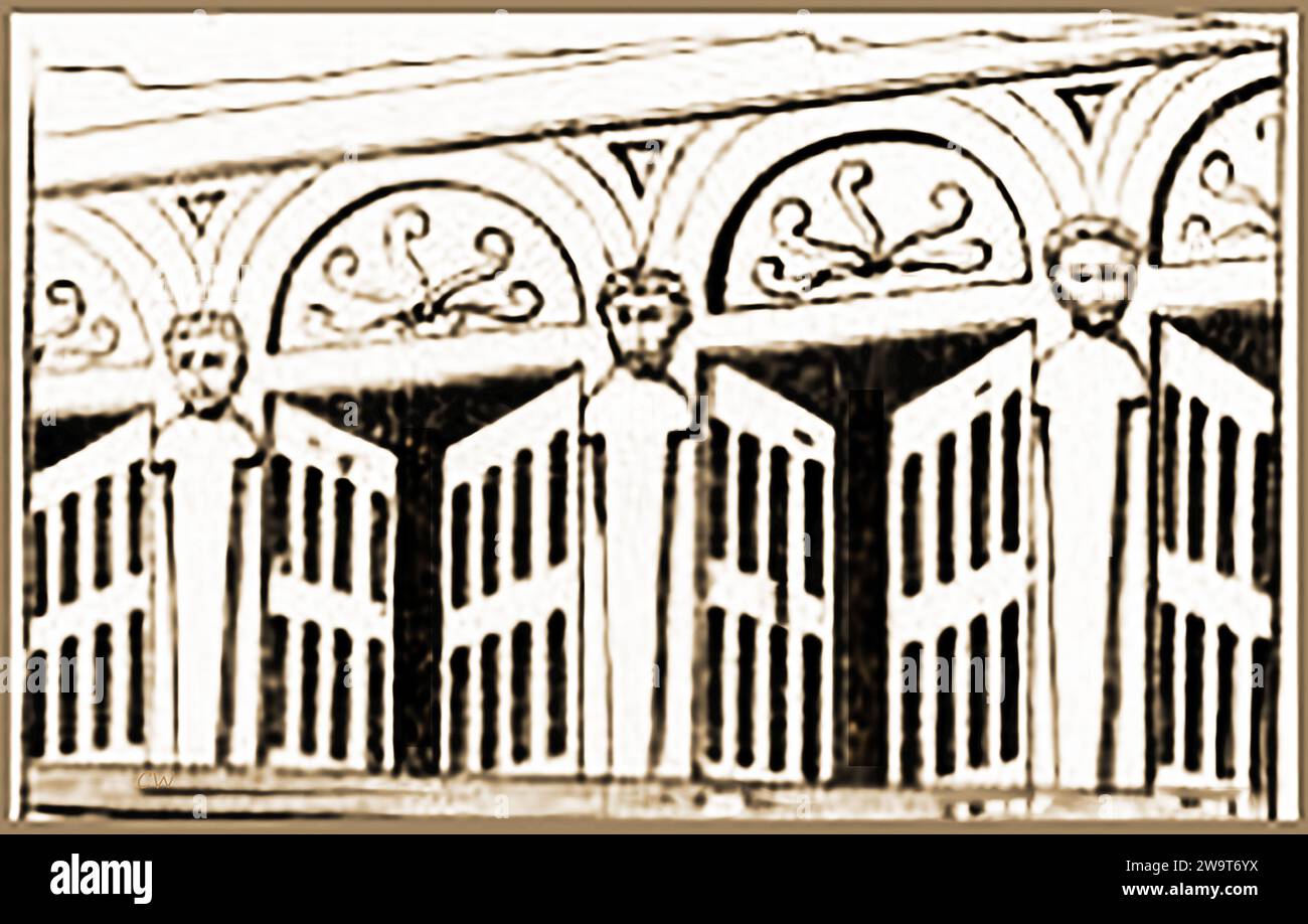 Un antico carcer romano (spazio chiuso con serratura). In questo caso si riferisce a scuderie presso un Colosseo Romano. - Un antico carcer romano (spazio chiuso con serratura). In questo caso si riferisce alle scuderie del Colosseo romano. Foto Stock