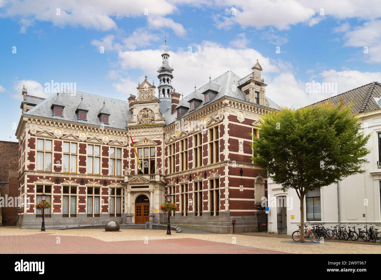 Università di Utrecht in Piazza Dom a Utrecht, Paesi Bassi. Foto Stock