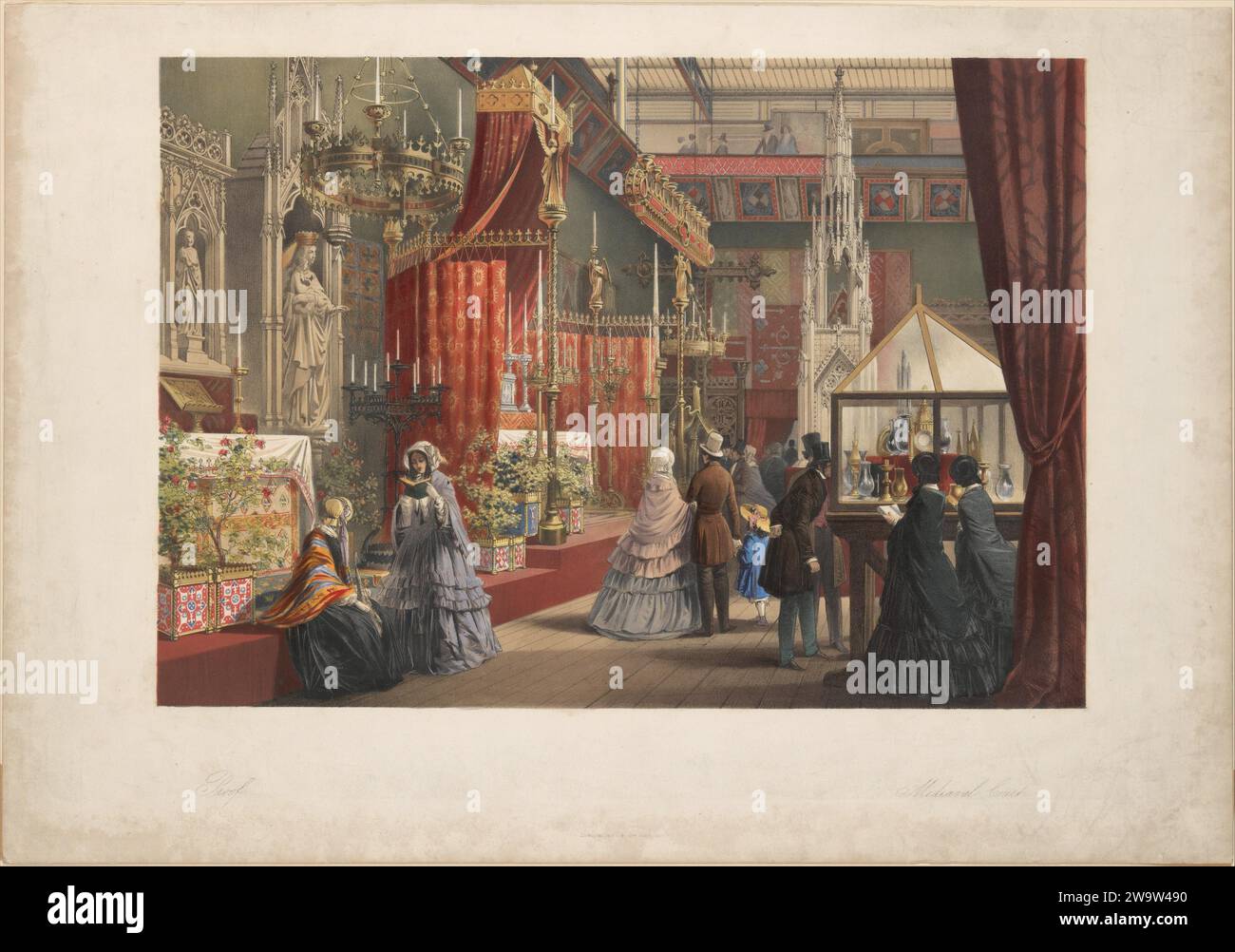 Corte mediaevale: La grande esposizione del 1851 1941 di Joseph Nash Foto Stock