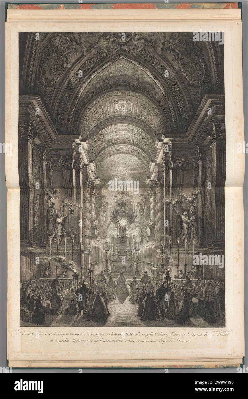Cerimonia tenuta nella Cappella Paolina, Vaticano 1941 da Louis Jean Desprez Foto Stock
