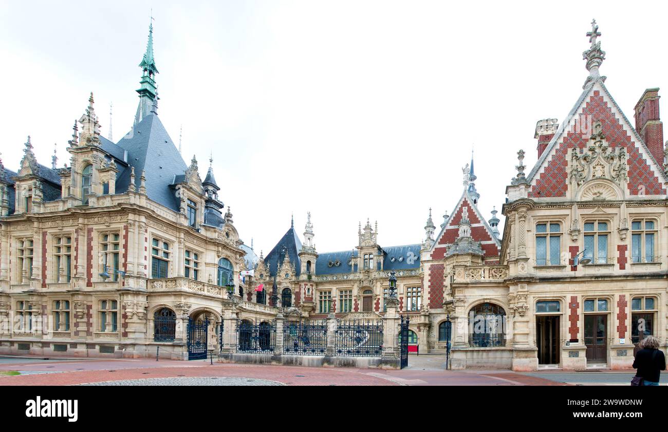 Palais Bénédictine, Museo di Fécamp, Normandia, vista panoramica Foto Stock