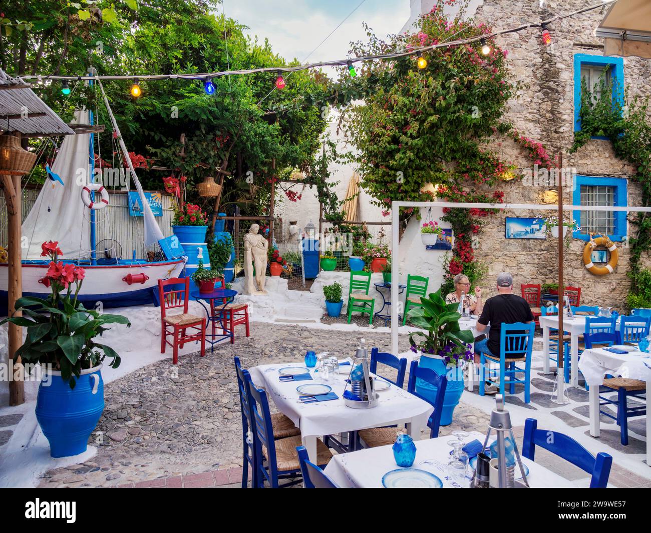 Fish House Tavern, riga Fereou, Kos Town, Kos Island, Dodecaneso, Grecia Foto Stock