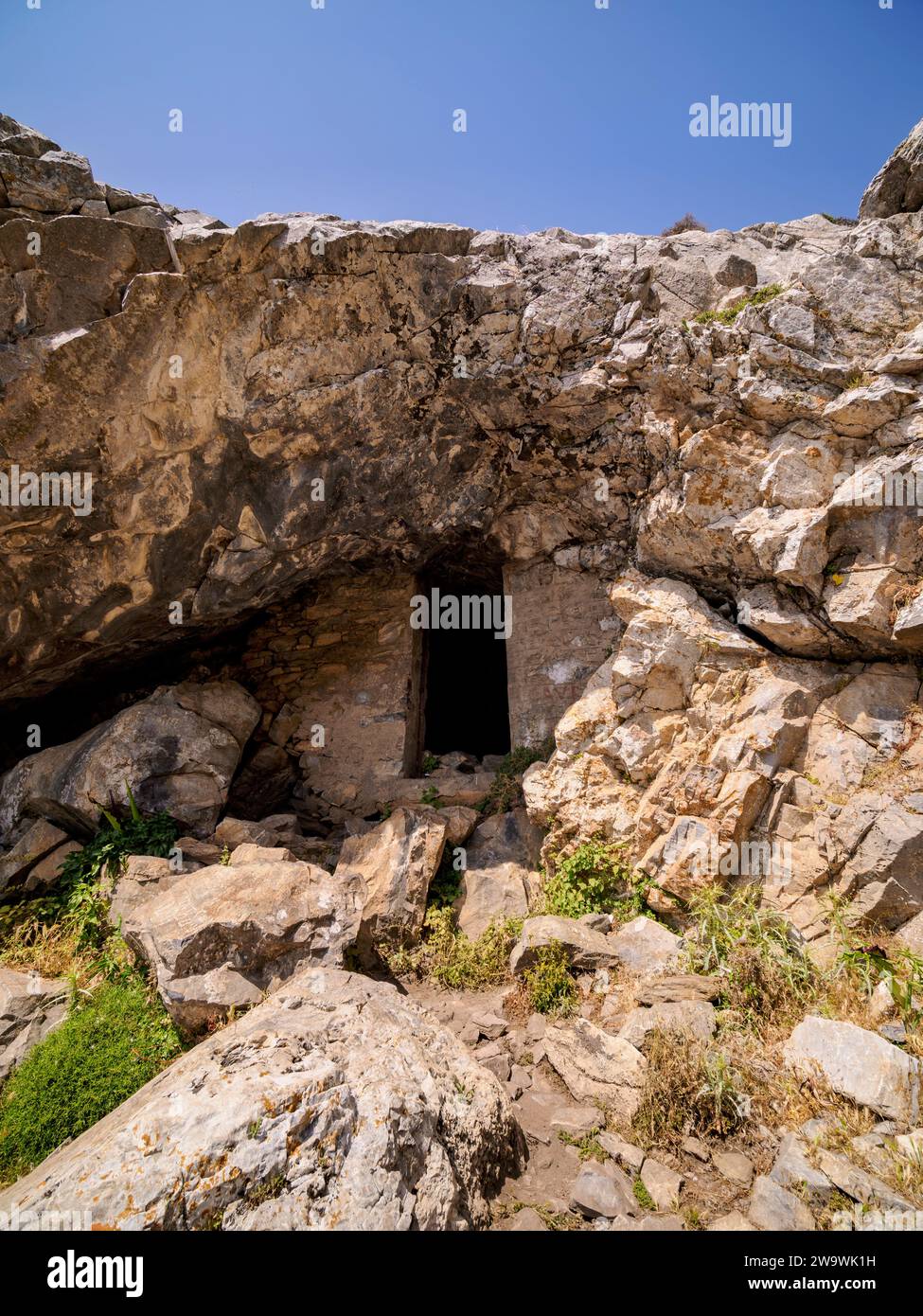 Grotta di ZAS, Monte ZAS o Zeus, Isola di Naxos, Cicladi, Grecia Foto Stock