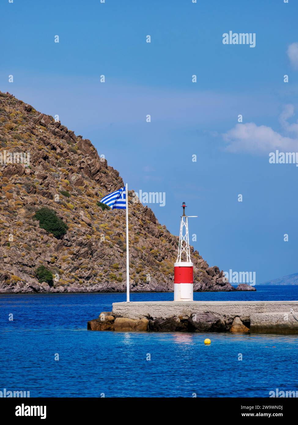 Porto di Skala, Isola di Patmos, Dodecaneso, Grecia Foto Stock