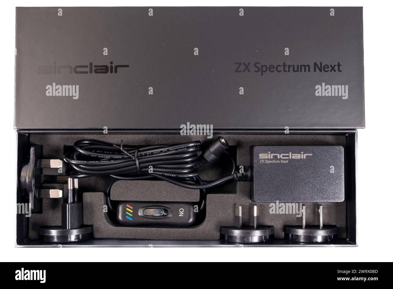 Cavi di alimentazione Sinclair Spectrum Next Foto Stock