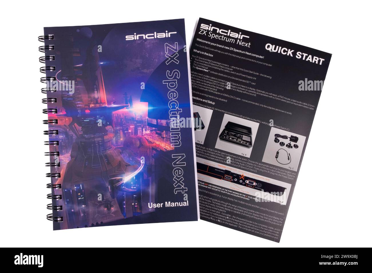 Manuali e guida rapida Sinclair Spectrum Next Foto Stock