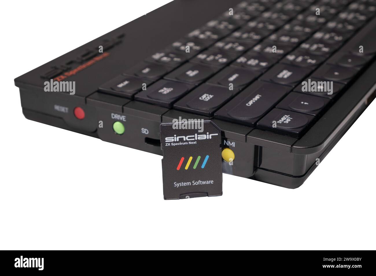 Scheda SD Sinclair Spectrum Next con file del sistema operativo Foto Stock