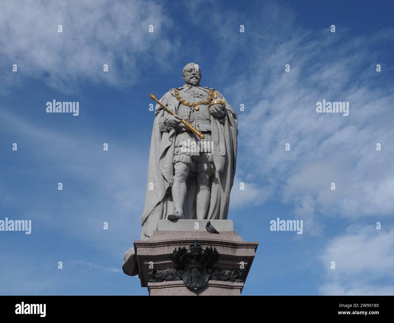 Statua King Edward VII degli scultori Alfred Drury e James Philip intorno al 1914 ad Aberdeen, Regno Unito Foto Stock