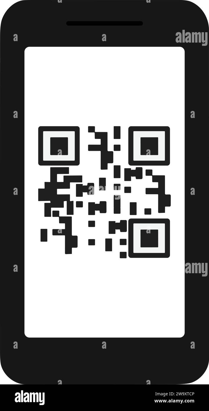USA simbolo codice QR | scansione codice QR, collegamento codice QR Illustrazione Vettoriale