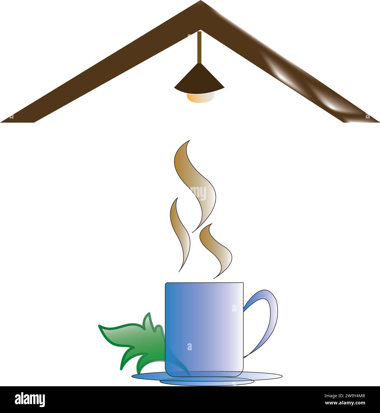 Illustrazione vettoriale del logo Tea Point Illustrazione Vettoriale