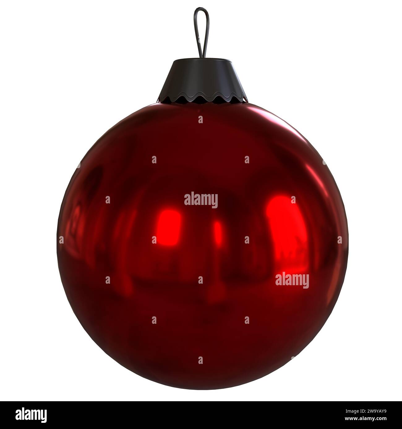 Bulbo di Natale isolato su sfondo bianco Foto Stock