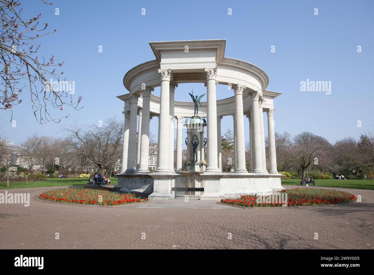 Vista degli Alexandra Gardens , Cardiff, Galles nel Regno Unito Foto Stock