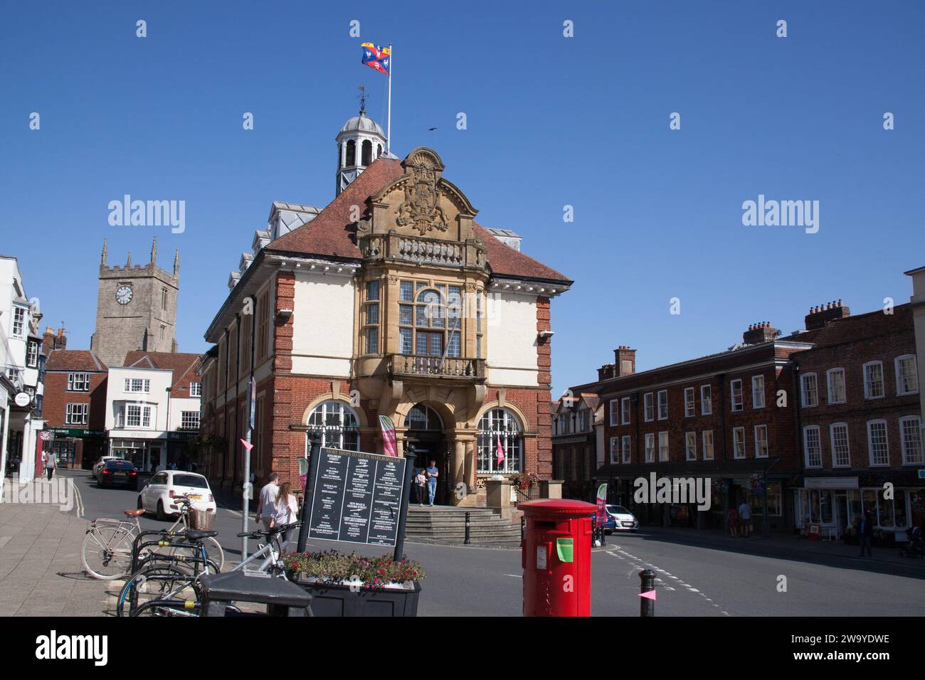 Marlborough, Wiltshire, UK 09 21 2019 il centro della città di Marlborough, Wiltshire, Regno Unito Foto Stock