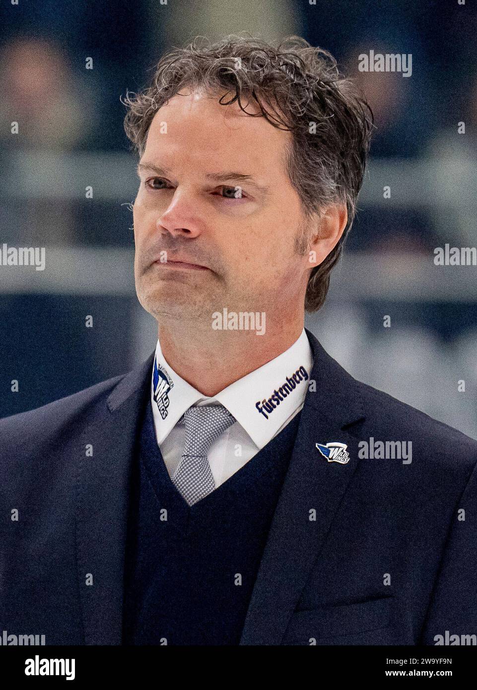 Tim Kehler (co-allenatore, Schwenninger Wild Wings). Augsburger Panther gegen Schwenninger Wild Wings, Eishockey, DEL, 33. Spieltag, Saison 2023/2024, 30.12.2023. Foto: Eibner-Pressefoto/Heike Feiner Foto Stock