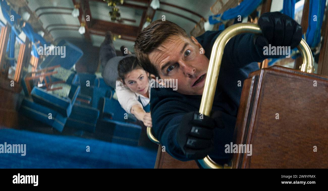 Mission: Impossible - Dead Reckoning Part One (2023) diretto da Christopher McQuarrie e interpretato da Tom Cruise, Hayley Atwell e Ving Rhames. Ethan Hunt e la sua squadra del FMI devono rintracciare un'arma pericolosa prima che finisca nelle mani sbagliate. Pubblicità ancora ***SOLO USO EDITORIALE***. Credito: BFA / Paramount Pictures Foto Stock