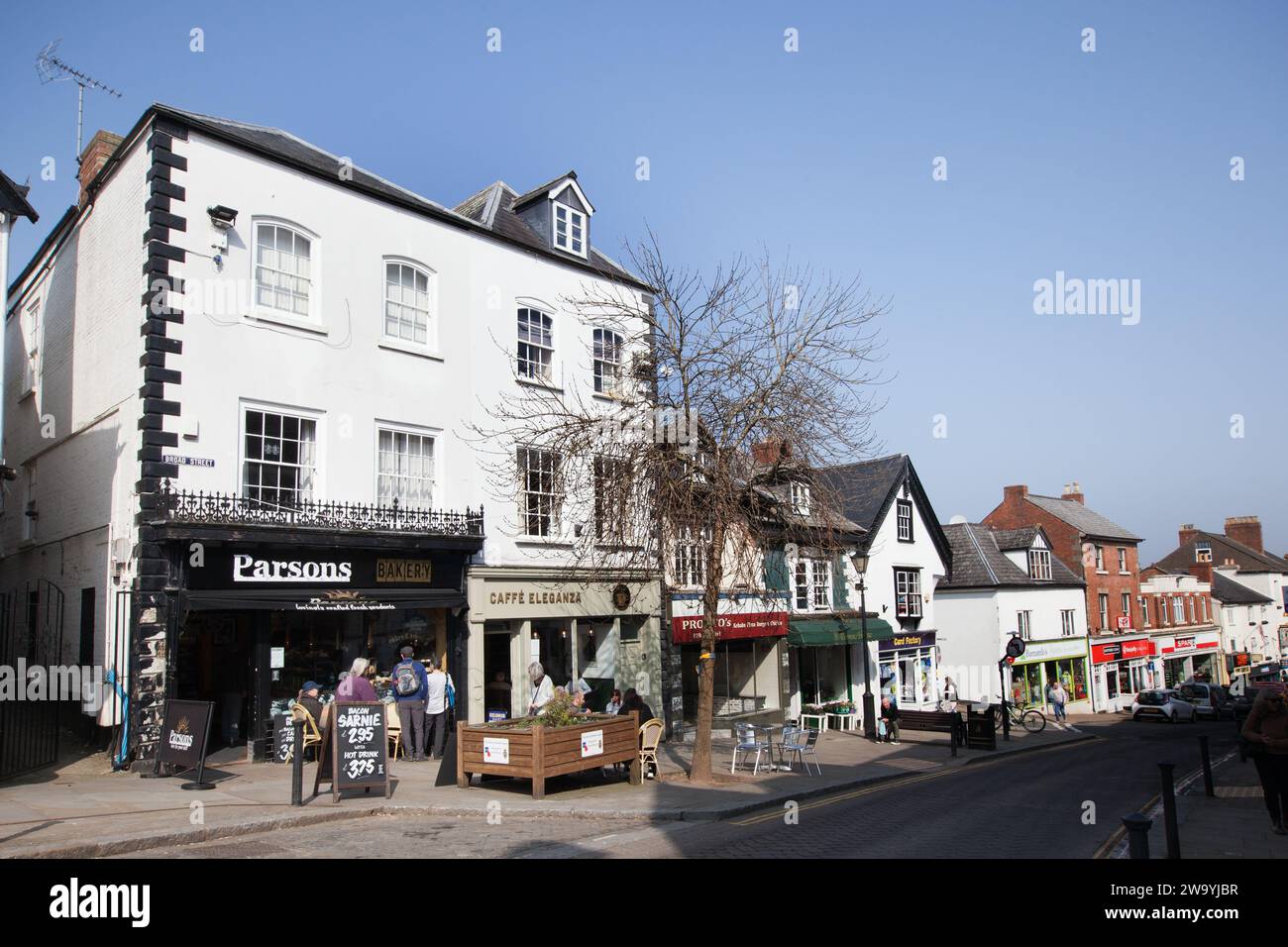 Vista su Ross-on-Wye nell'Herefordshire nel Regno Unito Foto Stock