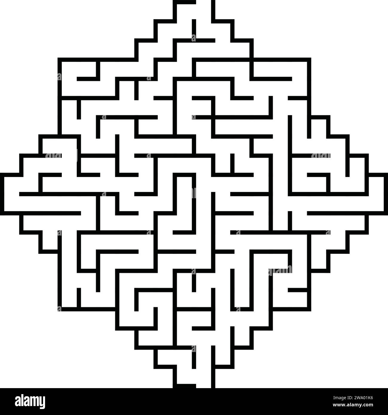 Enigma per bambini, puzzle labirinto, illustrazione vettoriale a labirinto Illustrazione Vettoriale